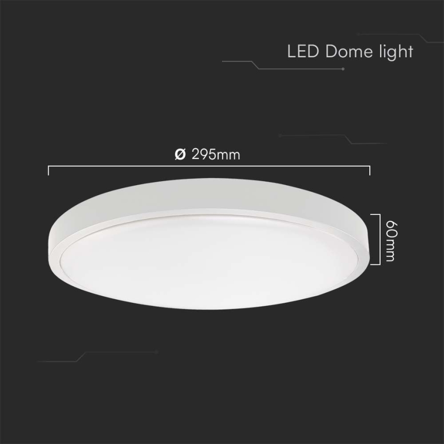 LED Fürdőszobai mennyezeti lámpa LED/24W/230V 6500K IP44 fehér