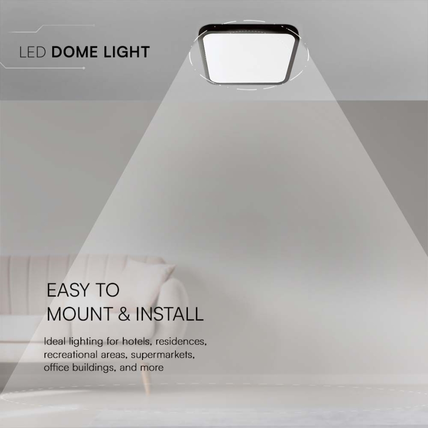 LED Fürdőszobai mennyezeti lámpa LED/48W/230V 4000K IP44 fekete