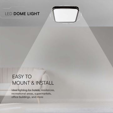 LED Fürdőszobai mennyezeti lámpa LED/48W/230V 6500K IP44 fekete