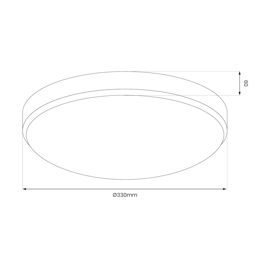 LED Fürdőszobai mennyezeti lámpa MAYA LED/15W/230V átm. 33 cm IP44 fekete