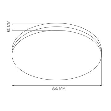 LED Fürdőszobai mennyezeti lámpa MOON LED/18W/230V fekete IP44