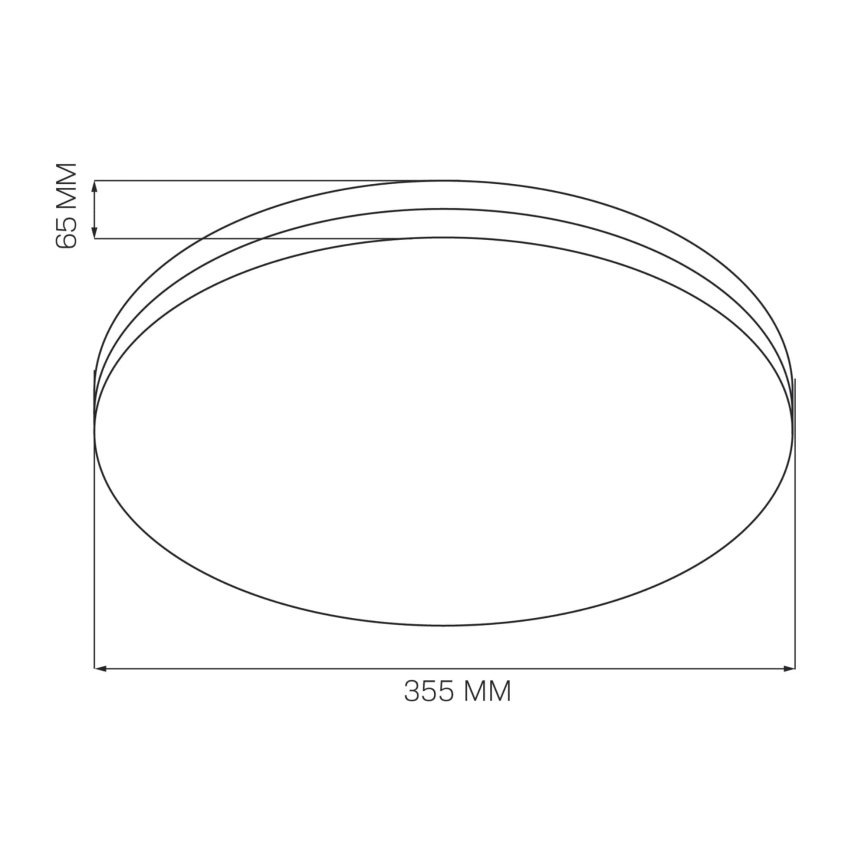 LED Fürdőszobai mennyezeti lámpa MOON LED/18W/230V fekete IP44