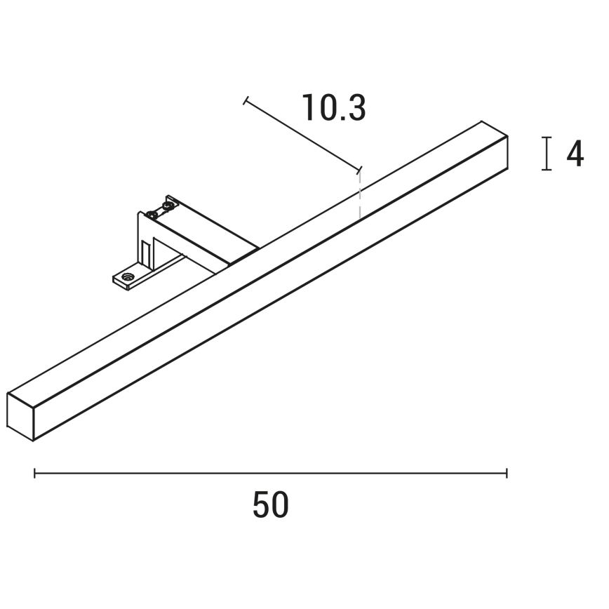 LED Fürdőszobai tükörmegvilágítás LED/7W/230V 4000K 50 cm IP44 króm