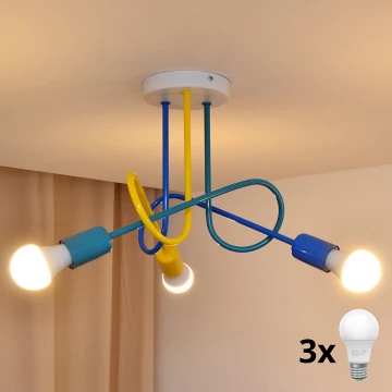 LED Gyerek csillár OXFORD 3xE27/60W/230V