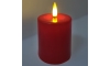 LED Gyertya LED/2xAA meleg fehér 9 cm piros