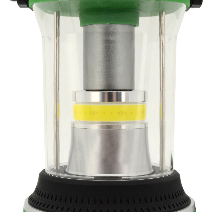LED Hordozható lámpa LED/3xLR20 IP44 fekete/zöld + távirányító