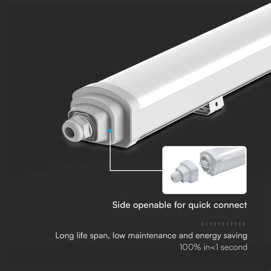 LED ipari fénycsöves világítás SAMSUNG CHIP LED/36W/230V 4000K IP65 120 cm