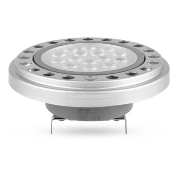 LED Izzó AR111 G53/12W/12V 3000K ezüst 30°