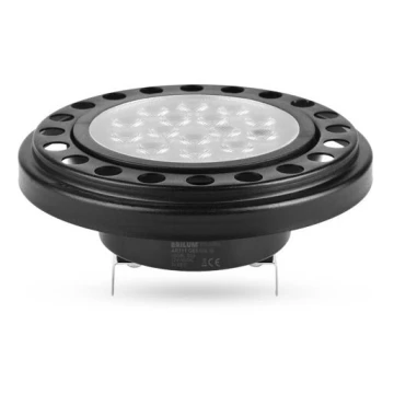 LED Izzó AR111 G53/12W/12V 3000K fekete 30°