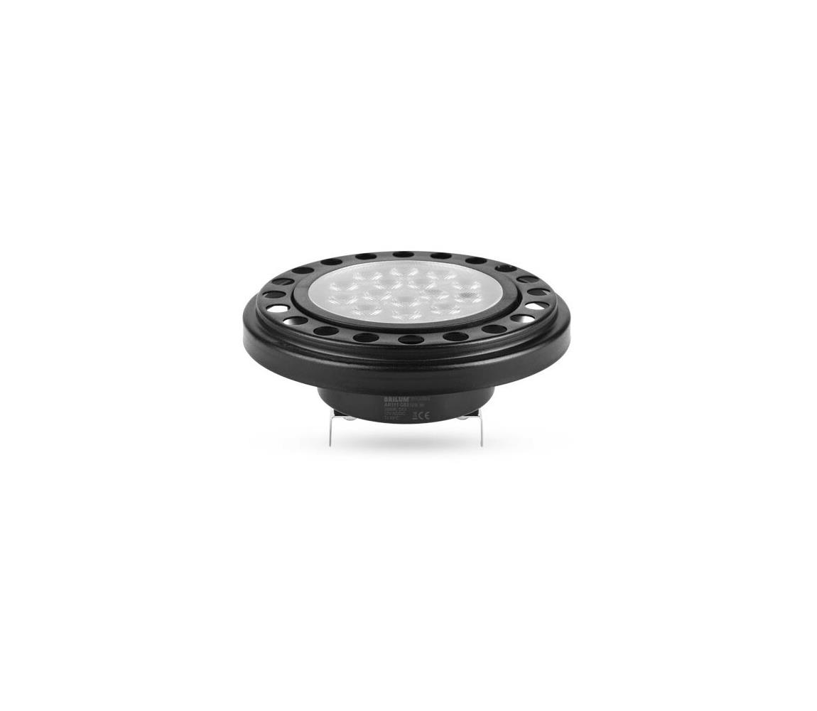 LED Izzó AR111 G53/12W/12V 3000K fekete 30°