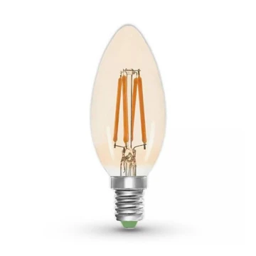 LED Izzó CLASIC AMBER C35 E14/5W/230V 2200K -  Brilagi