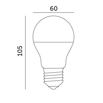 LED Izzó E27/8,5W/230V 3000K