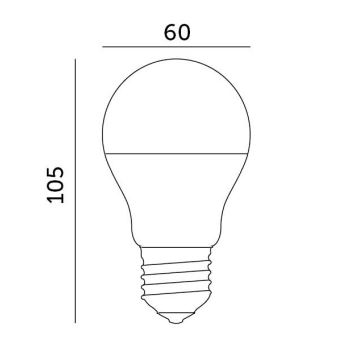 LED Izzó E27/8,5W/230V 4000K