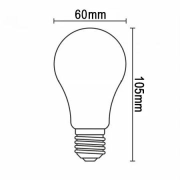 LED Izzó FILAMENT A60 E27/8W/230V 3000K