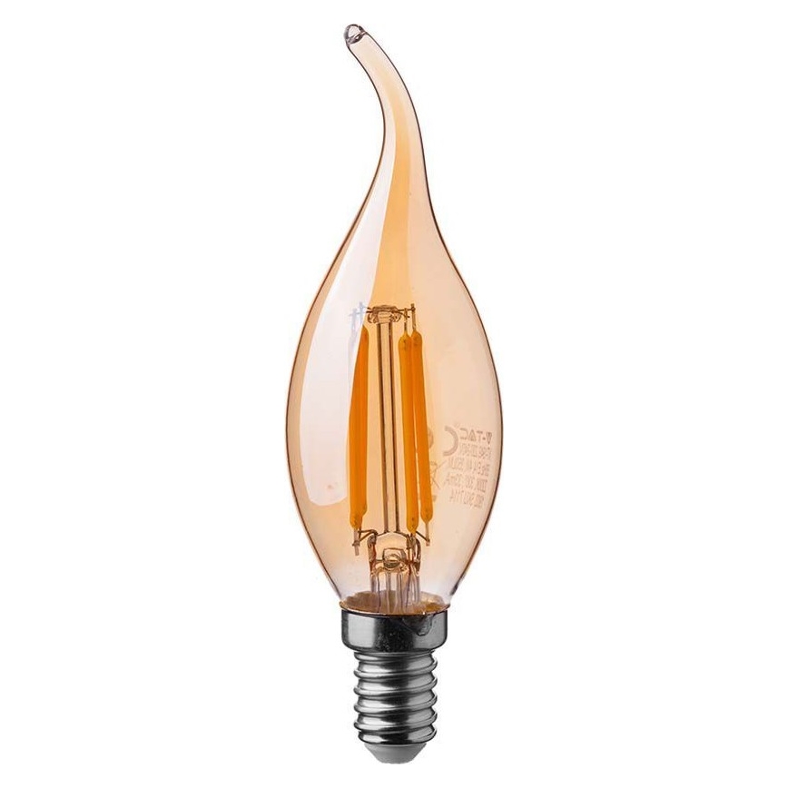 LED Izzó FILAMENT AMBER E14/4W/230V 2200K