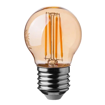 LED Izzó FILAMENT AMBER G45 E27/4W/230V 2200K