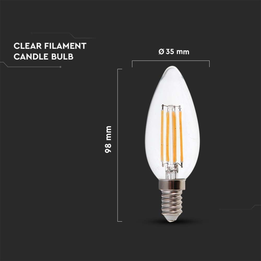 LED Izzó FILAMENT E14/5,5W/230V 3000K