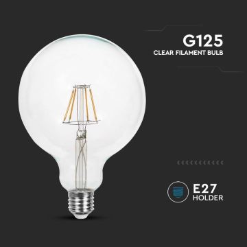 LED Izzó FILAMENT G125 E27/10W/230V 4000K