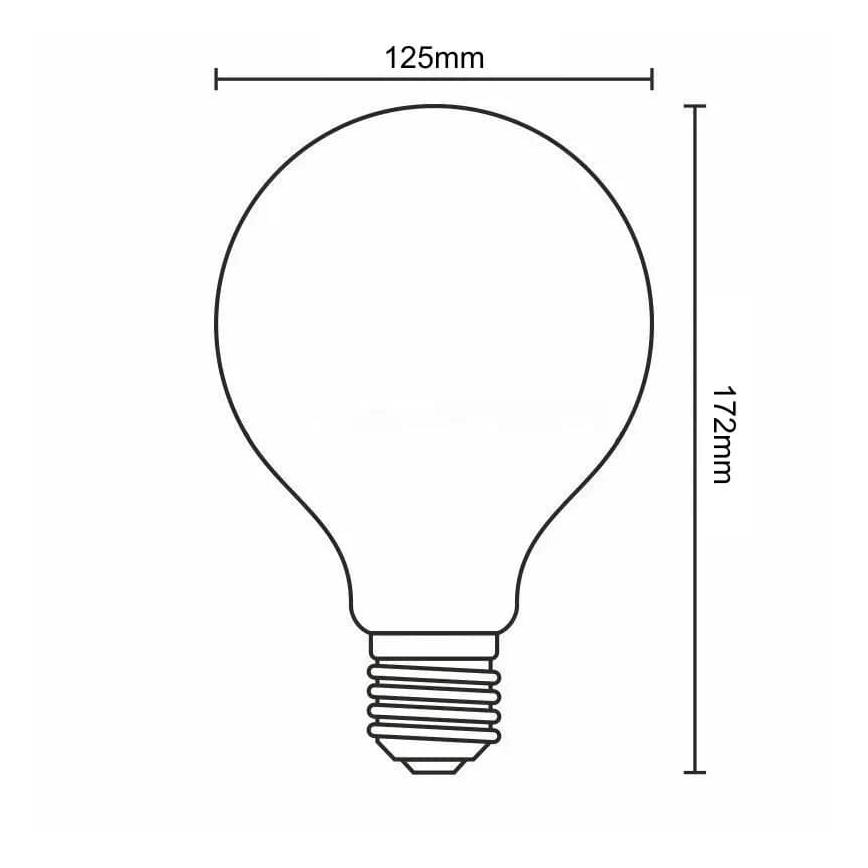 LED Izzó FILAMENT SPIRAL G125 E27/4W/230V 2000K szürke/rózsaszín