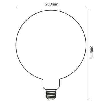 LED Izzó FILAMENT SPIRAL SMOKE G200 E27/4W/230V 2000K