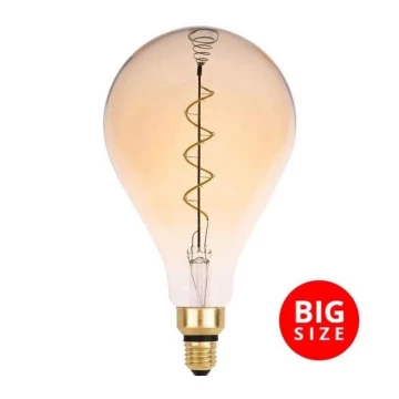 LED Izzó FILAMENT SPIRAL VINTAGE A165 E27/4W/230V 2000K