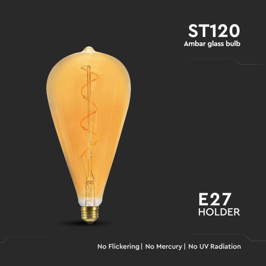 LED Izzó FILAMENT ST120 E27/4W/230V 2700K