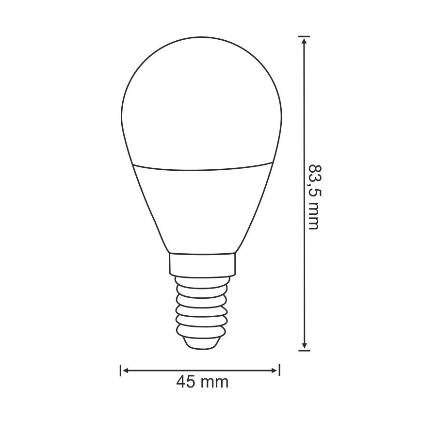 LED Izzó G45 E14/3,5W/230V 3000K