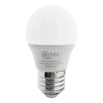 LED Izzó G45 E27/5W/230V 4200K