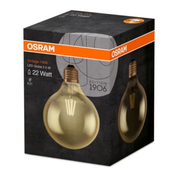 LED Izzó GLOBE E27/2,5W/230V 2400K - Osram