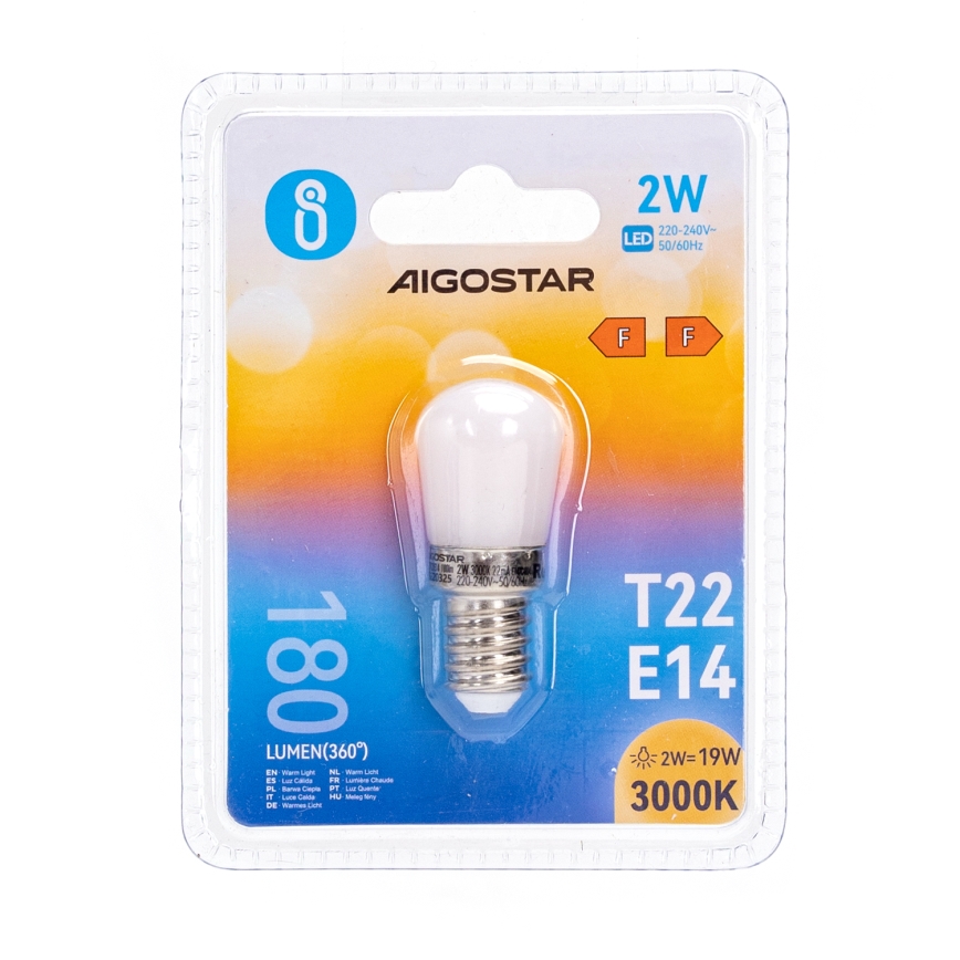 LED izzó hűtőszekrénybe T22 E14/2W/230V 3000K - Aigostar