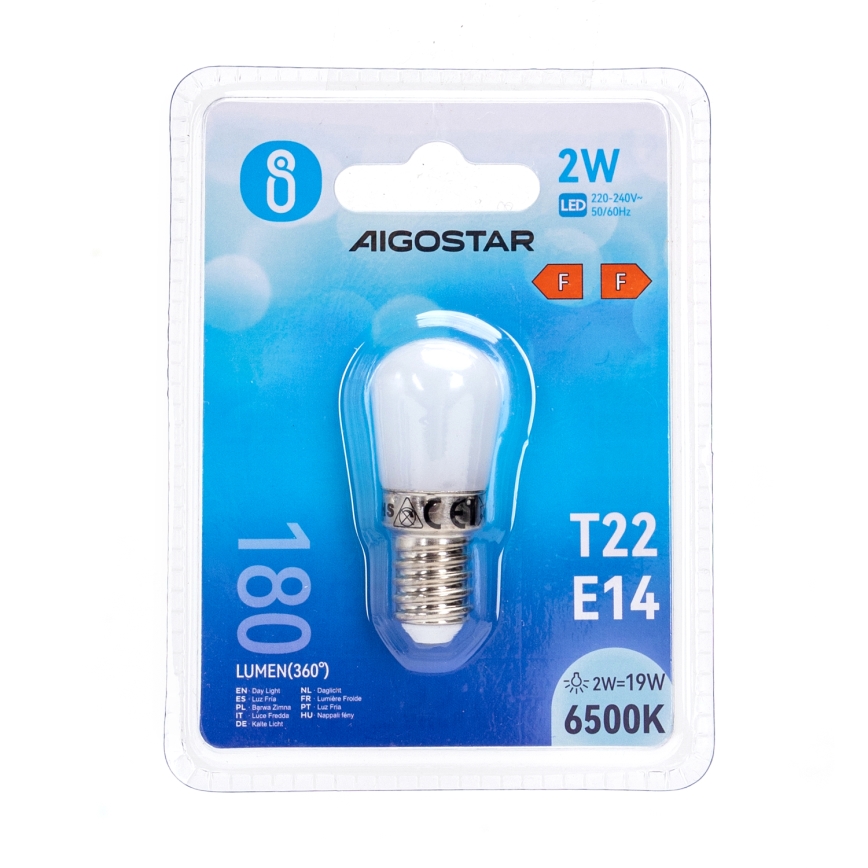 LED izzó hűtőszekrénybe T22 E14/2W/230V 6500K - Aigostar