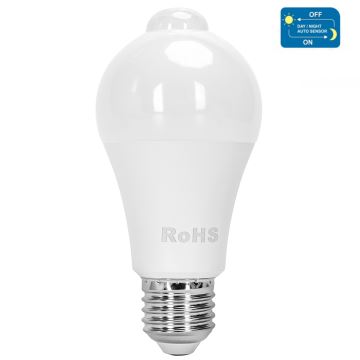 LED Izzó mozgás- és szürkületérzékelővel A60 E27/12W/230V 3000K - Aigostar