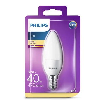 LED Izzó Philips E14/5,5W/230V 2700K