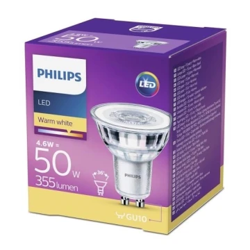 LED Izzó Philips GU10/4,6W/230V 2700K