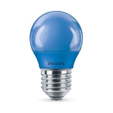 LED Izzó  Philips P45 E27/3,1W/230V kék