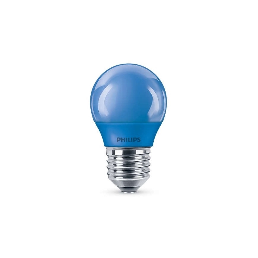 LED Izzó  Philips P45 E27/3,1W/230V kék