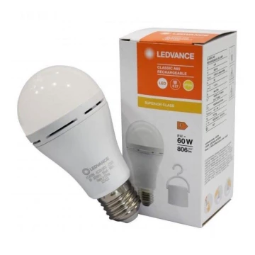 LED Izzó RECHARGEABLE A60 E27/8W/230V 2700K - Ledvance