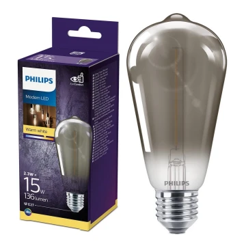 LED Izzó SMOKY VINTAGE Philips ST64 E27/2,3W/230V 2700K