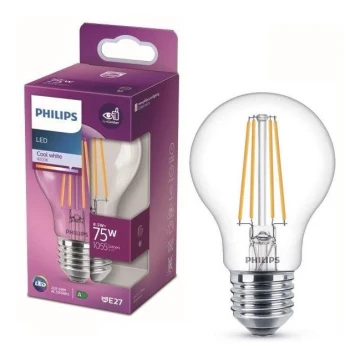 LED Izzó VINTAGE Philips A60 E27/8,5W/230V 4000K