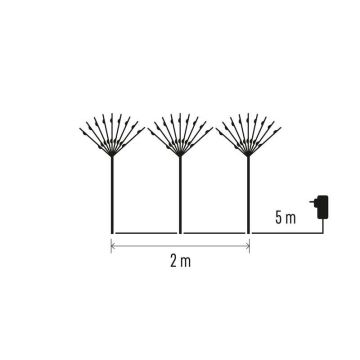 LED Karácsonyi kültéri dekoráció 180xLED/3,6W/230V IP44 hideg fehér