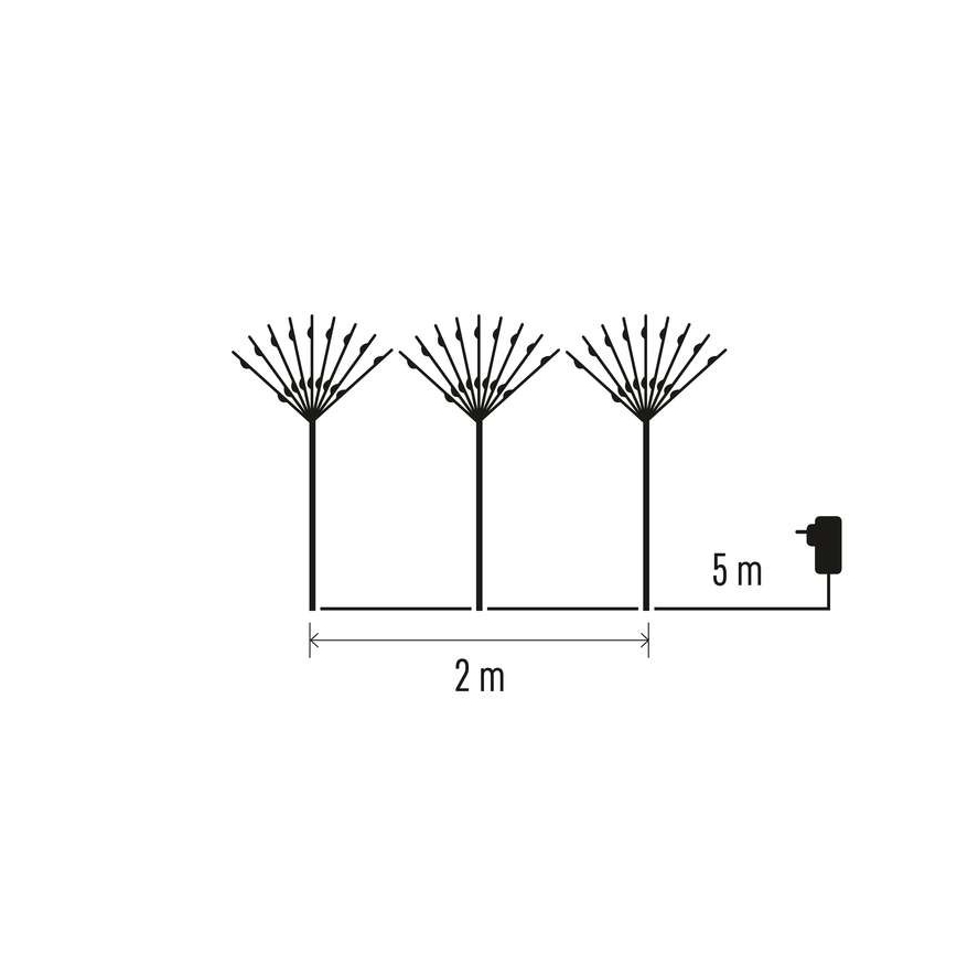 LED Karácsonyi kültéri dekoráció 180xLED/3,6W/230V IP44 hideg fehér