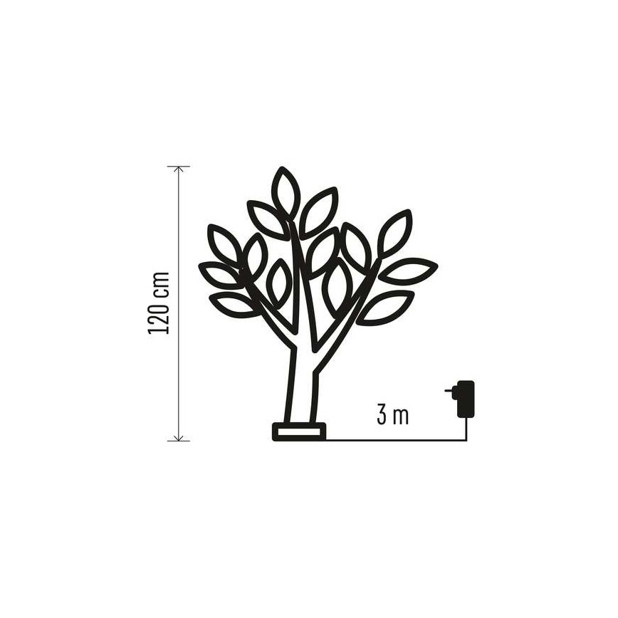 LED Karácsonyi kültéri dekoráció 72xLED/3,6W/230V IP44 meleg fehér