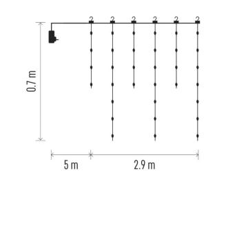 LED Karácsonyi kültéri lánc 100xLED/8 funkció 7,9x0,7m IP44 meleg fehér