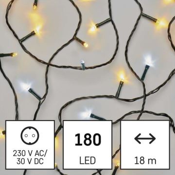 LED Karácsonyi kültéri lánc 180xLED/2 funkció 23m IP44 meleg/hideg fehér