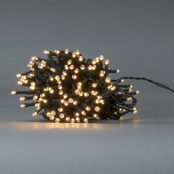 LED Karácsonyi kültéri lánc 192xLED/7 funkciós/3xAA 14,9m IP44 meleg fehér