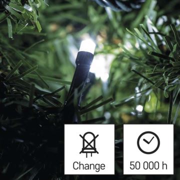 LED Karácsonyi kültéri lánc 240xLED/8 mód 29m IP44 hideg fehér