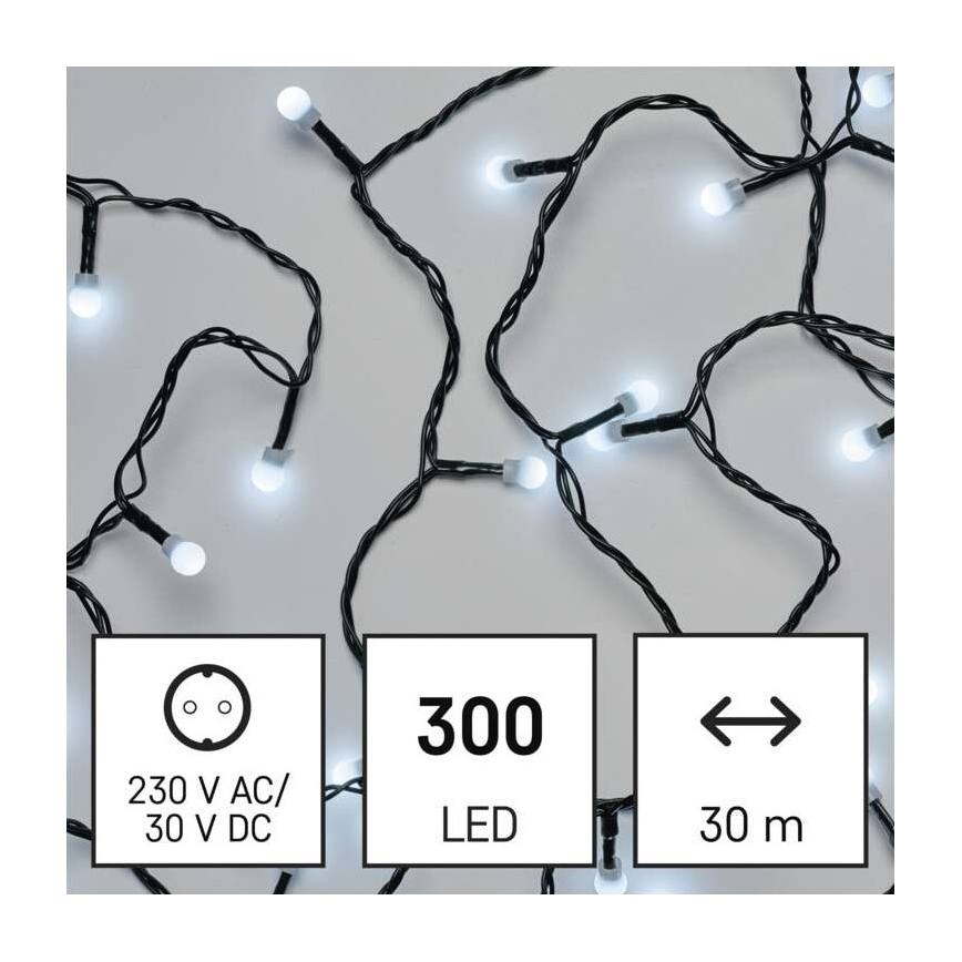 LED Karácsonyi kültéri lánc 300xLED/35m IP44 hideg fehér