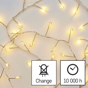 LED Karácsonyi lánc 100xLED/3xAA 2,7m meleg fehér