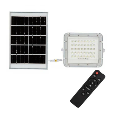 LED kültéri dimmelhető napelemes reflektor LED/10W/3,2V IP65 4000K fehér + távirányítás