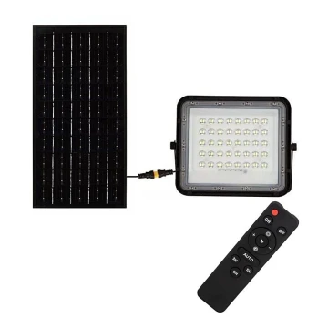 LED kültéri dimmelhető napelemes reflektor LED/10W/3,2V IP65 6400K fekete + távirányítás